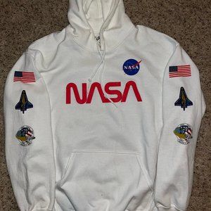 Nasa - White Hoodie - Large
